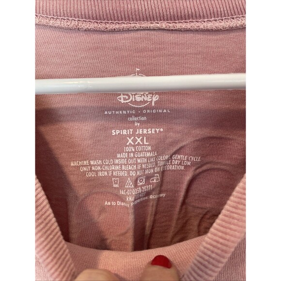 WDW Womens Dusty Rose Glitter Spirit Jersey Shirt Size XXL - Picture 3 of 7